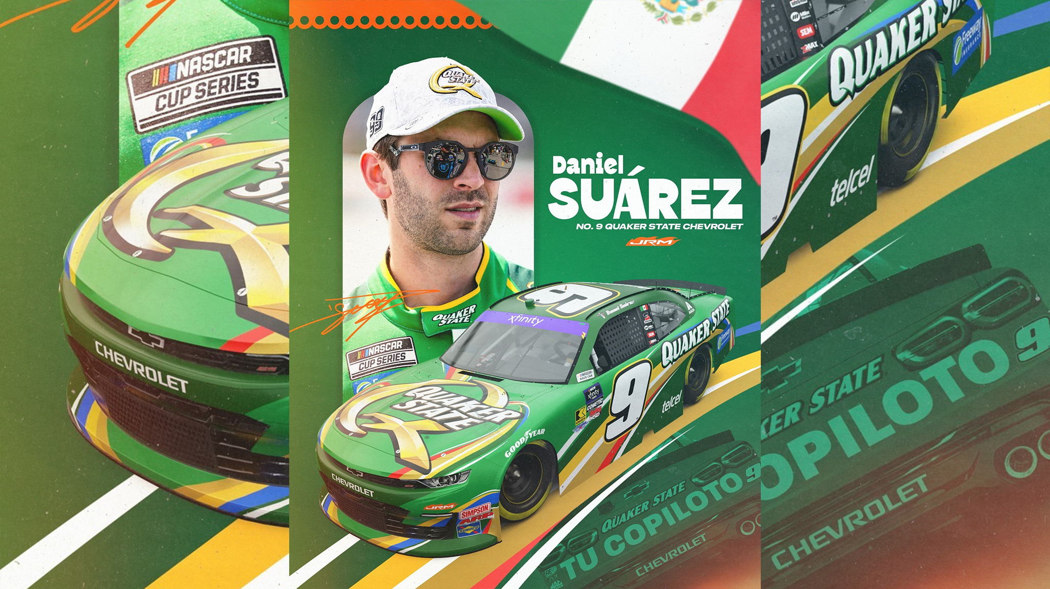 Daniel Suárez correrá en la NASCAR Cup Series y la Xfinity Series durante el NASCAR Mexico City Weekend