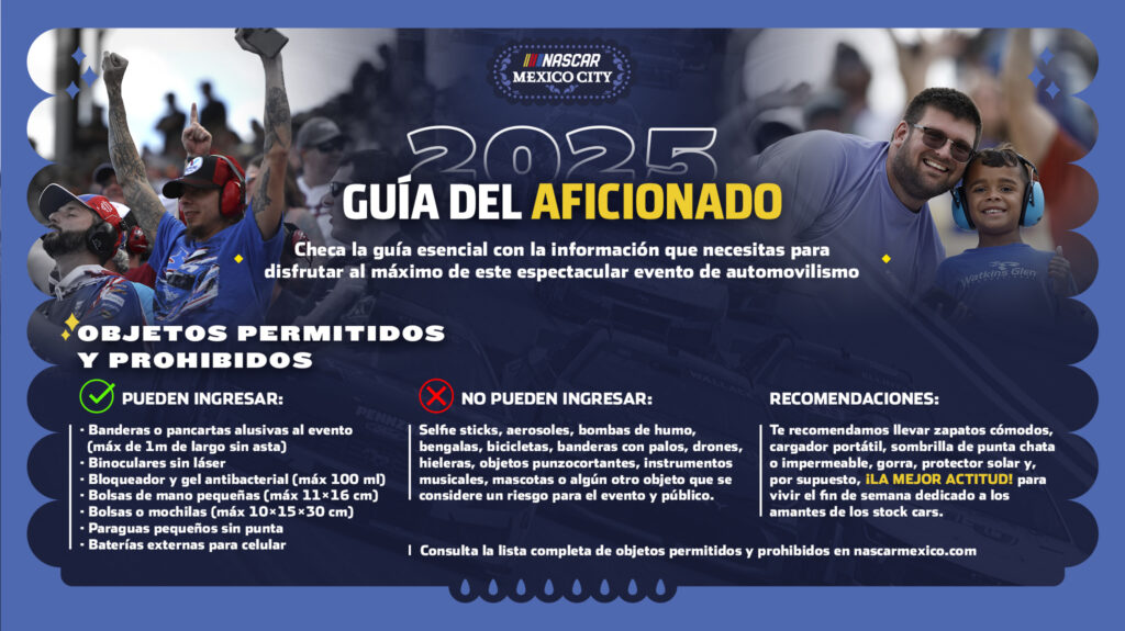 ¡Prepárate para la emoción!  Todo lo que necesitas saber para disfrutar al máximo del NASCAR Mexico City Weekend