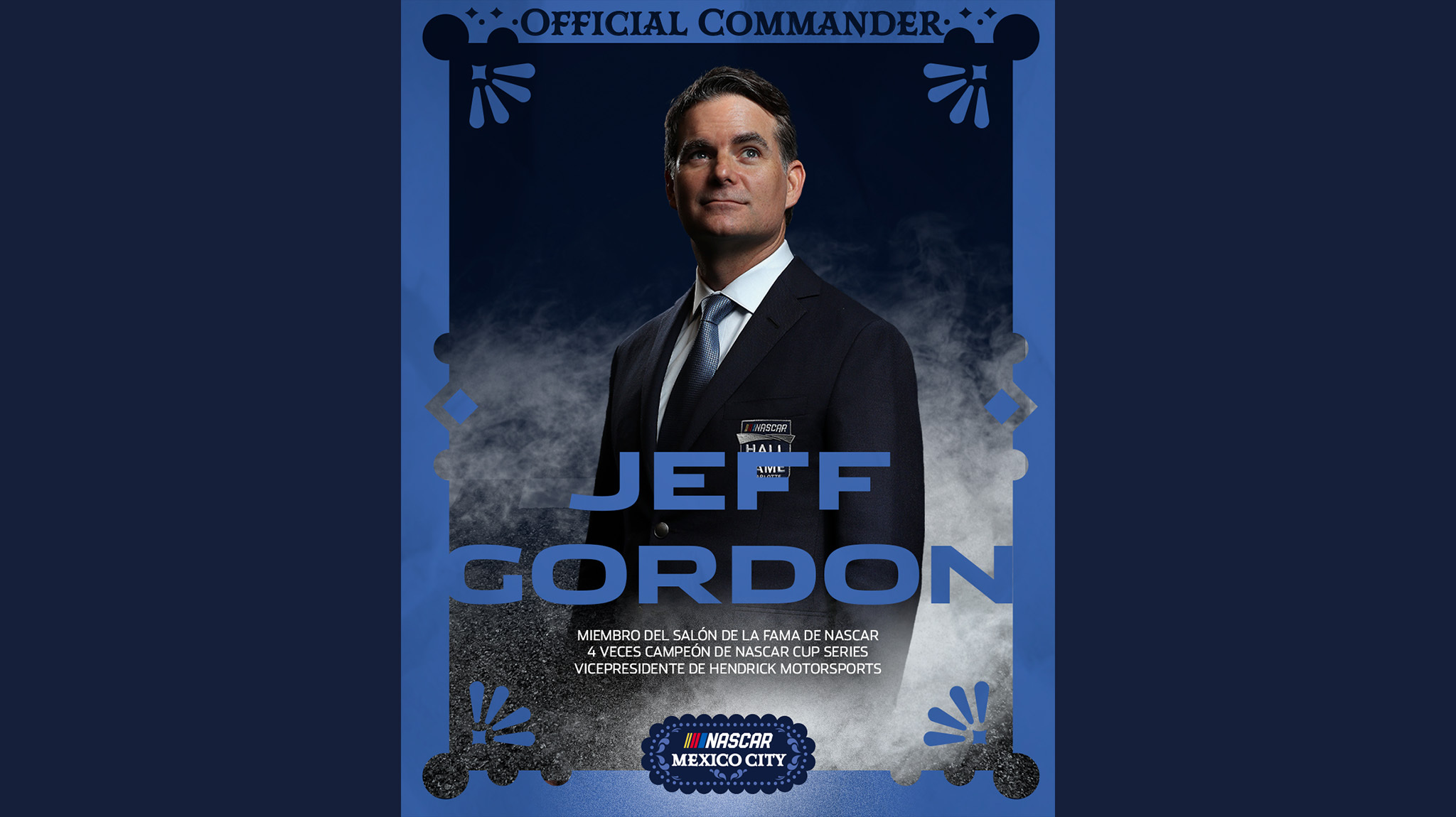 Jeff Gordon liderará la acción en CDMX como el Official Commander de la “Viva México 250”