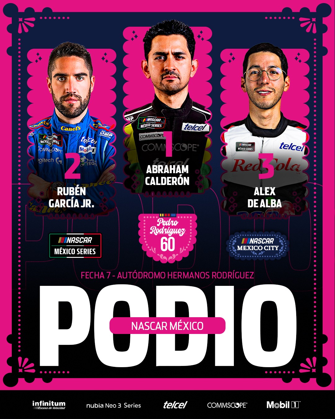 9_PodioNascarMexico